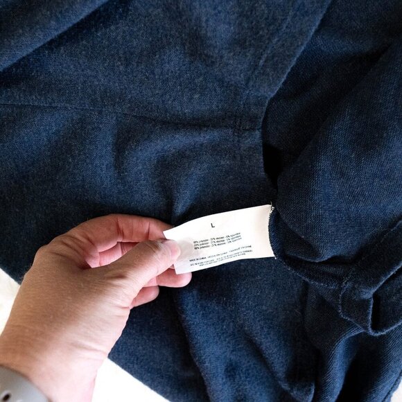 NINE WEST SLATE BLUE CREWNECK SWEATER TOP SZ L - Picture 6 of 6